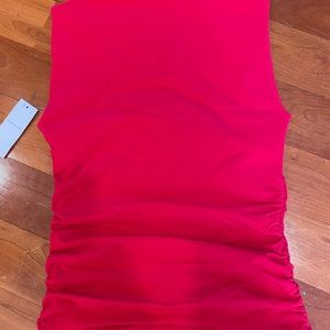 Abercrombie & Fitch Cotton- Blend Seamless Fabric Ruched Portrait Top